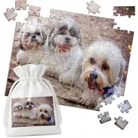 WORLD CASE Traditionele Puzzel: Drie Honden op een Bank, 110 Stukjes