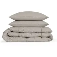 Eleganzzz Eazy Dekbed Zonder Overtrek Inclusief Kussenslopen - grey 240x200cm