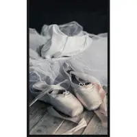 Wandkraft Schilderij - ballet spitzen - Collectie Moves - Forex met zwarte lijst - 70x118cm