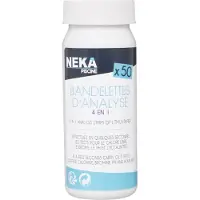 NEKA Zwembad water kwaliteit teststrips - 50x stuks - 4 testen in 1 - onderhoud - snel werkend - buiten zwembaden