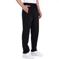 COMEOR Joggingbroek heren met rits - Zwart - XXL - trainingsbroek heren met rits - Lange sportbroek
