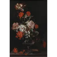 Wandkraft Schilderij - stilleven bloemen - Collectie dutch masters - Dibond wit - 98x148cm