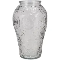 DK Design Bloemenvaas Circle - boeket vaas - glas - transparant - 15 x 25 cm