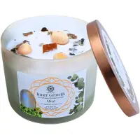 Green tree Gemstone candle inner growth mint