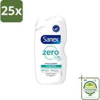 Sanex 25 x Zero % - Douchegel - Hydrateert - Alle Huidtypes - 400 ml - Grootverpakking - Vaatwasstrips - Douchegel - Huidverzorging - Hydraatende Douchegel - 0% Sulfaten - 0% Kleurstoffen