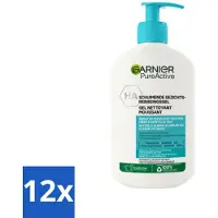 Garnier 12 x - Pure Active - Gezichtsreiniger - Hydraterend - 250 ml - Gezichtsreiniger - Hydraterende Reiniger - Pure Active - Gezichtsverzorging - Gevoelige Huid