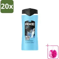 Axe 20 x XL - 3-in-1 Douchegel - Ice Chill - Icy Menthol - Insta Cool - 400 ml - Bulkverpakking - Douchegel - Douchemop - Frisheid