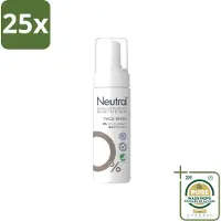 Neutral 25 x – Gezichtsreiniging – Face Wash 0% Parfumvrij – 150 ml - Wasstrips - Gevoelige Huid - Gezichtsreiniging - Face Wash - Milde Reiniging - Huidbescherming