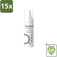 Neutral 15 x – Gezichtsreiniging – Face Wash 0% Parfumvrij – 150 ml - Grootverpakking - Vaatwasstrips - Gezichtsreiniger - Huidverzorging - Gevoelige Huid - Milde Reiniging - Crème Verwijderen