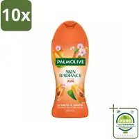 Palmolive 10 x – Douchegel – Skin Radiance Papaya Peach – 250 ml - Grootverpakking - Vaatwasstrips - Douchegel - Exfoliatie - Huidverheldering - Papaja - Perzik