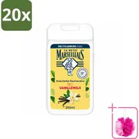 Le Petit Marseillais 20 x – Douchecrème – Lait de Vanille Bio – Extra zacht – 250 ml - Bulkverpakking - Douchecrème - Douchemop - Vanille
