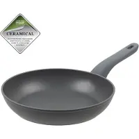 Resto Koekenpan Ø24 cm – Keramische Anti-aanbaklaag (PFLUON anti-aanbaklaag) – Inductie Geschikt – Gerecycled Aluminium – Ergonomische Soft Touch Handgreep – Kitchenware – Zwart