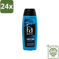 Fa Men - Perfect Wave - 2 in 1 Douchegel & Shampoo - Menthol - 250 ml - Voordeelverpakking - 24 stuks - Mannen - 2 in 1