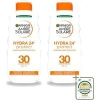 Garnier 2 x - Ambre Solaire - Hydraterende Zonnebrand Melk - SPF 30 - 200 ml - Wasstrips - Zonnescherm - Zonnebrandmelk - Hydraterende Zonnebrandmelk - SPF 30 - Zonbescherming