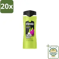 Axe 20 x – Douchegel – Epic Fresh Fresh Boost 3-in-1 – 400 ml - Wasstrips - Douchegel - Frisheid - Lichaam - Gezicht - Haar