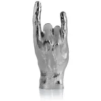 Bitten You Rock beeld zilver - Zilver / 7.8 x 7 x 20 / Kunsthars