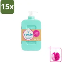 Seepje 15 x - Handzeep - Zachte Geur - Lavendel met Tonka - 300 ml - Bulkverpakking - Handzeep - Douchemop - Natuurlijke handzeep