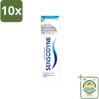 Sensodyne 10 x – Tandpasta – Gentle Whitening – 75 ml - Wasstrips - Gevoelige Tanden - Tandpasta - Witte Tanden - Fluoride - Tandgevoeligheid