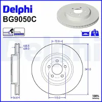 Delphi BG9050C Remschijf