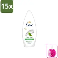 Dove 15 x – Douchegel – Fresh Care – 250 ml - Bulkverpakking - Douchegel - Douchemop - Fris