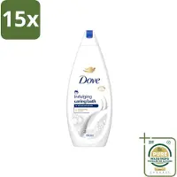 Dove 15 x – Badcrème – Indulging Cream – 720 ml - Wasstrips - Badcrème - Badcrème 720 Ml - Badcrème Voor Huid - Badcrème Voor Zintuigen - Zachte Reiniging