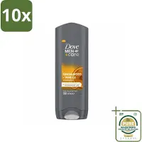Dove 10 x – Douchegel – Men+Care Sandalwood & Vanilla – 250 ml - Wasstrips - Douchegel Mannen - Huid Verzorging - Mannelijke Huid - Hydraterende Douchegel - Douchegel Voor Mannen