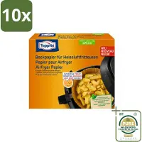 Toppits 10 x – Airfryer Papier – 20 cm – 20 Zakjes - Wasstrips - Airfryer Bakpapier - Bakpapier Airfryer - Airfryer Papier - Gezond Bakpapier - Vetabsorberend Papier