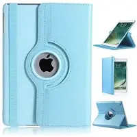 CHPN Lichtblauwe Ipadhoes - Tablethoes - Geschikt voor Apple iPad - 360° Draaibare Bookcase - Lichtblauw - Beschermhoes voor iPad 5e generatie- 9,7inch -