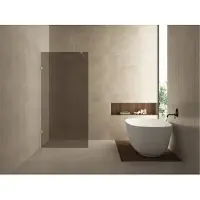 Wiesbaden Inloopdouche Less 80x200 cm 8 mm Nano Vintage Brons Glas Geborsteld Messing