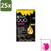 Garnier 25 x - Olia 4 - Haarkleuring - Middenbruin - Zonder Ammoniak - 60% Olie - Permanente Kleur - Bulkverpakking - Haarkleuring - Douchemop - Middenbruin