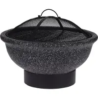 Pro Garden Vuurschaal solid met BBQ-rooster - 49cm