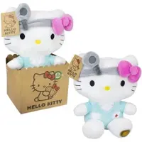 Ottosimon Hello Kitty pluche figuur, 27 cm, arts, blauw, met roze strik