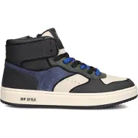 Hip leren sneakers - donkerblauw/zwart Jongens Leer - maat 32
