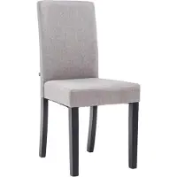 CLP Eetkamerstoel Ina, bekleding: stof, hoge rugleuning, lichtgrijs, frame: zwart