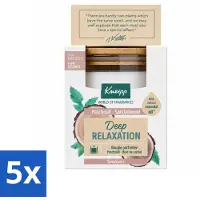 Kneipp 5 x - Geurkaars - Deep Relaxation - Sandelhout & Patchouli - 20 branduren - Voordeelverpakking - 5 stuks