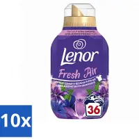 Lenor 10 x - Wasverzachter - Fresh Air Maneschijn - Ultra Geconcentreerd - 36 Wasbeurten - Voordeelverpakking - 10 stuks
