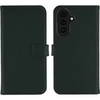 Selencia Hoesje - Geschikt voor Samsung Galaxy A27 (5G) - Echt Lederen Bookcase - Groen