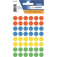 Herma Multipurpose-etiketten, Ø 13 mm, rond kleuren gesorteerd permanent hechtend, om - 20 stuks
