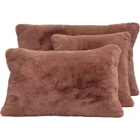 Haomy Chamonix kussen faux fur - mocaccino- 40x60 cm cm