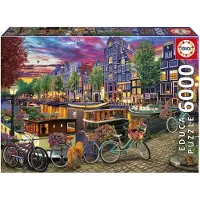 Educa Puzzel Amsterdam Fietsen, 6000 stukjes, kartonnen doos