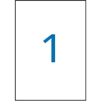 APLI afneembare witte etiketten ft 210 x 297 mm (b x h) (b x h), 100 stuks, 1 per blad (3060)