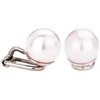 Traveller pareloorclip - met 10mm Swarovski Crystal parel rosé - #702110