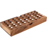 Engelhart Fanorona – Houten Strategiespel – Klassiek 2-Spelers Bordspel – Tactisch Denkspel – Traditieel Afrikaanse Spel –