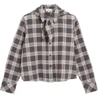 s.Oliver Blouse donkergrijs / wijnrood / wit