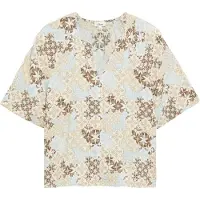 s.Oliver Blouse beige / blauw / lichtbruin / wit