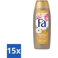 Fa 15 x - Oriental Moments - Douchecrème - Woestijnroos & Sandelhout - 250 ml - Voordeelverpakking - 15 stuks