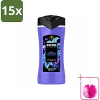 Axe 15 x - Douchegel - Blue Lavender - Kalmerend - Premium Geur - 300 ml - Bulkverpakking - Douchegel - Douchemop - Kalmerend