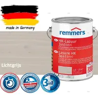 Remmers HK Lazuur 3-in-1 [plus] Lichtgrijs - Premium Houtbeits voor Buiten | Transparant, Sneldrogend, Oplosmiddelarm | 2,5Liter