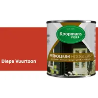 Koopmans Verf Koopmans Perkoleum Hoogglans Dekkend – Diepe Vuurtoon – 750 ml – Dekkende Beits Buiten – Schutting, Gevel & Tuinhout