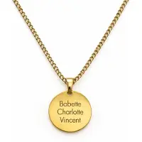 Yehwang Heren Ketting met Naam Goud